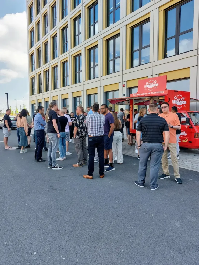Foodtruck Piaggio Ape für Firmenevent