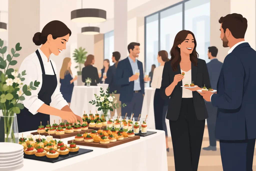 Catering für Indoor Events, das Gäste begeistert