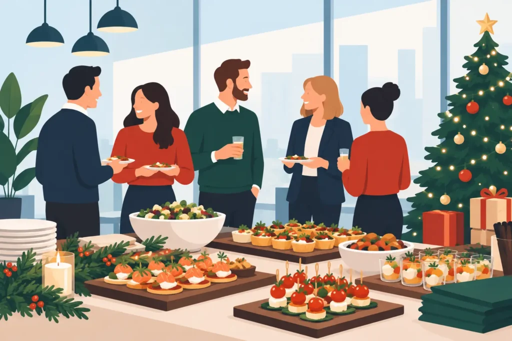 Weihnachtsfeier Catering Ideen für Teams