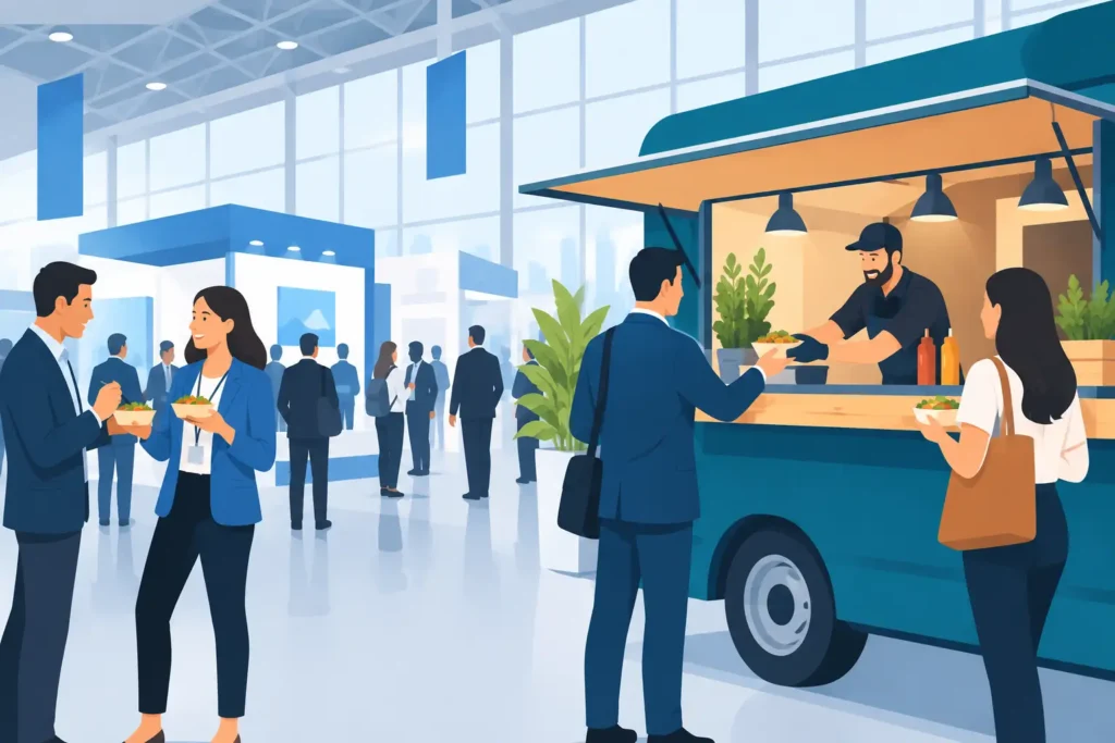 Messebesucher schnell mit Streetfood versorgen